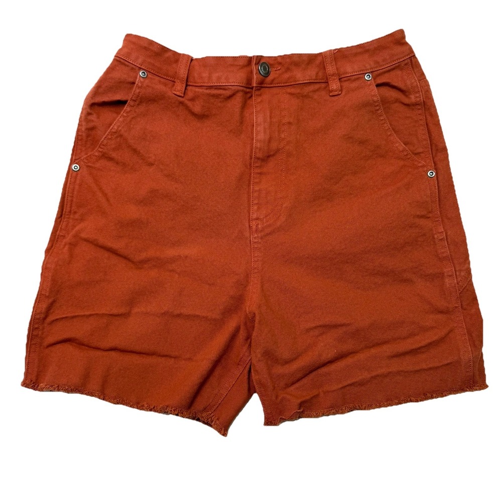 STOIC Venture‎ Shorts Women's Size 10 High Rise Brown Rust Orange Coconut Shell